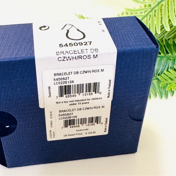 Swarovski Rose Gold Crystal Double Chain Bracelet - Picture 7 of 10